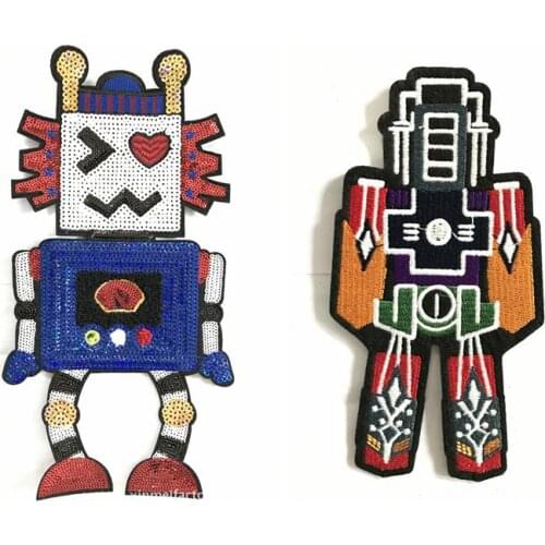 Robot Alien Patches Embroidered Patches Iron on Patches for Clothes stickers sew on applique fabric stranger decoration 200pcs