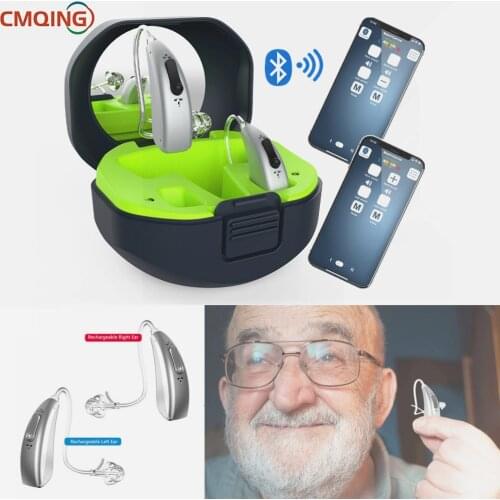 2021 Rechargeable Hearing Aids 4 Channel Hearing Aid Digital Microphone Amplifier To Profound Deaf Hearing Aids Dropshipping