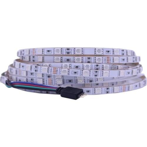 5050 Rgb Led Strip 6mm PCB Board 60led/M RGB light Hoge Helderheid Led Flexibele Tape DC5V/12V/24V