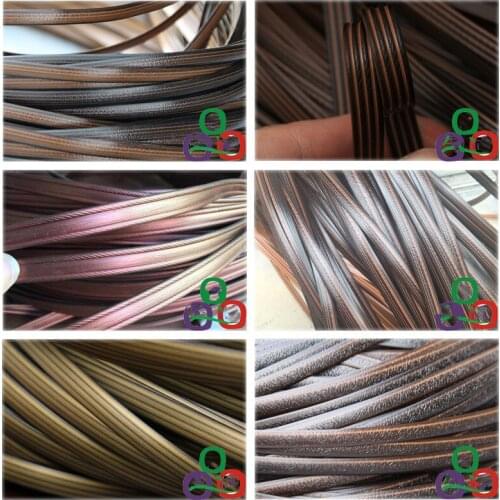 65meters 500G Coffee gradient flat synthetic rattan weaving raw material plastic rattan for knit and repair chair table