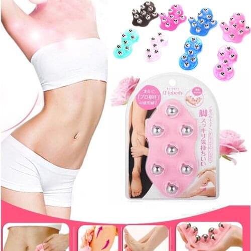 7/9 Roller Balls Body Massage Glove Anti-Cellulite Muscle Pain Relief Massager Slimming