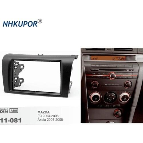 11-081 Car Radio fascia for MAZDA (3) ,Axela Double Din Fascia Audio Fitting Adaptor Panel Car Stereo Radio Plate Panel Frame Ki
