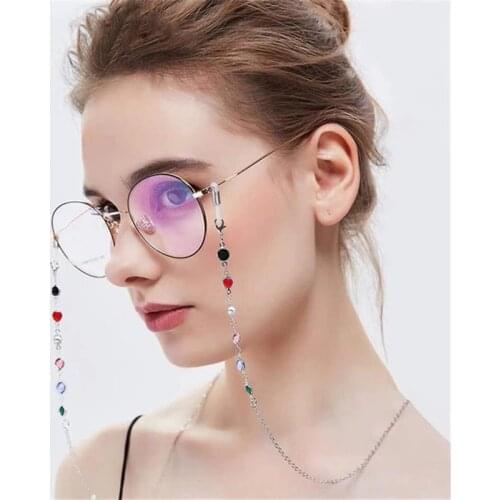 Trendy Colorful Beads Glass Chains For Women Girls Elegant Boho Classic Bohemian Beaded Sunglass Chain Fashion Jewelry Gifts