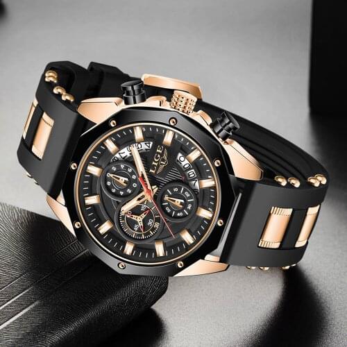 LIGE Sports Analog Army Military Men Watches Calendar Casual Quartz Clock Wristwatch Relogio Masculino Horloges Mannens Saat