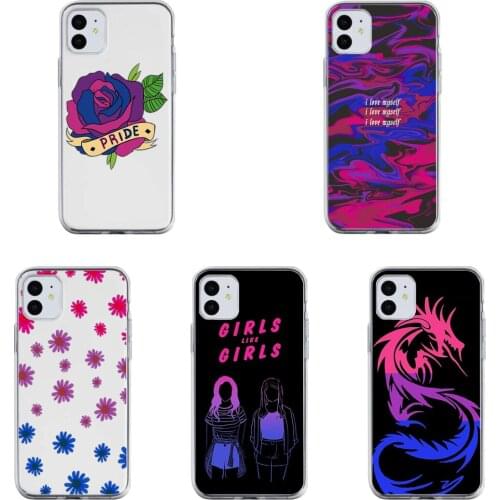 Bi Pride Phone Case Classic Color Fashion Cover Transparent for Iphone 12 Mini 11pro Max Se2020 6 6s 7 8plus 5s 5 X XS XR Xsmax