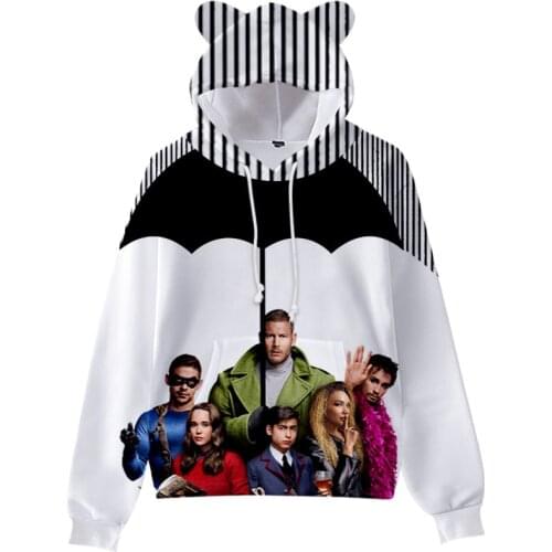 The Umbrella Academy Kids Hoodie for Boys Girls Harajuku Sweatshirt Kawaii Cat Ear Pullover Hooded Jacket Casual Sportswear
