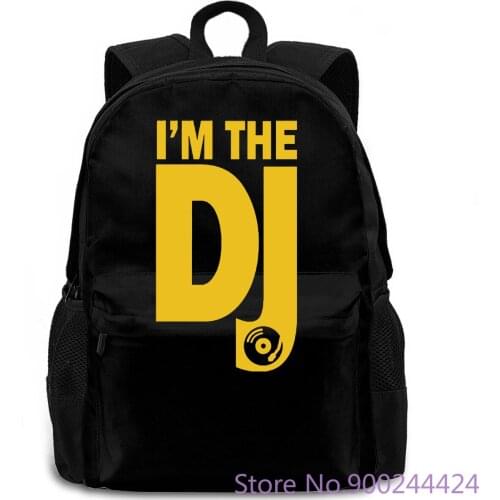 KIDS Dj Logo-Music - Black Cool Breathable women men backpack laptop travel school adult student