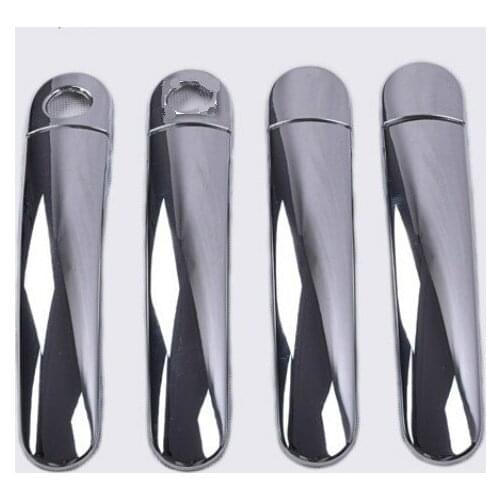 FUNDUOO For VW Jetta 2012 2013 2014 2 KEYHOLES CHROME SIDE DOOR HANDLE BAR COVER CATCH TRIM MOLDING CAP ACCESSORIES