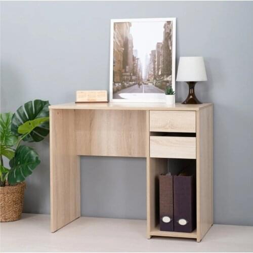 Computer Table Chipboard Material with Drawer Modern Computer Desk for the Living Room Save Space Workstation Study Desk Oak