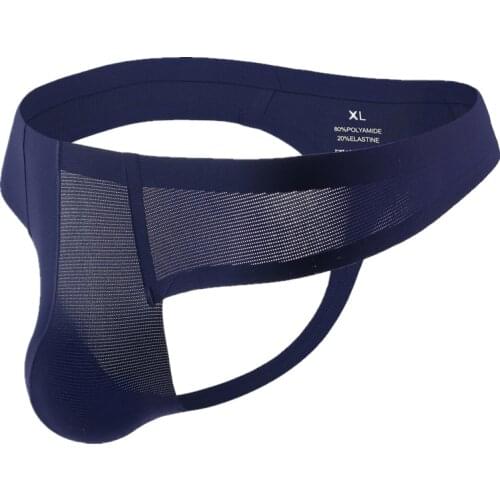 KUDYZON Brand Sexy Men Underwear Mens G-string Thongs Solid Seamless Male Panties Mesh Gay Underpants Man Tanga Hombre Jockstrap