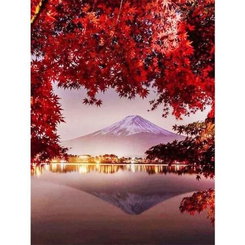 Sunset Seaside Landscape DIY 11CT Cross Stitch Embroidery Kits Craft Needlework Set Cotton Thread Printed Canvas Design