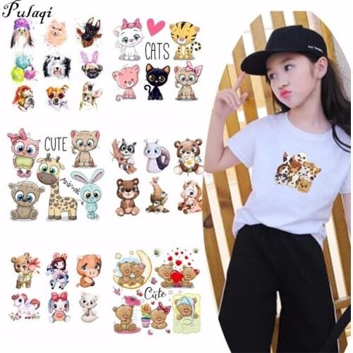 Pulaqi New Anime Unicorn Printed Heat Transfers Decor For Clothing T - Shirt Iron 3d On Patches Boys DIY Sticker Wholesale H