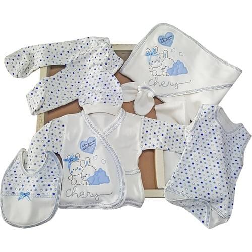 Organic Cotton 11 Piece Baby Boy Hospital Outfit Newborn Baby Set