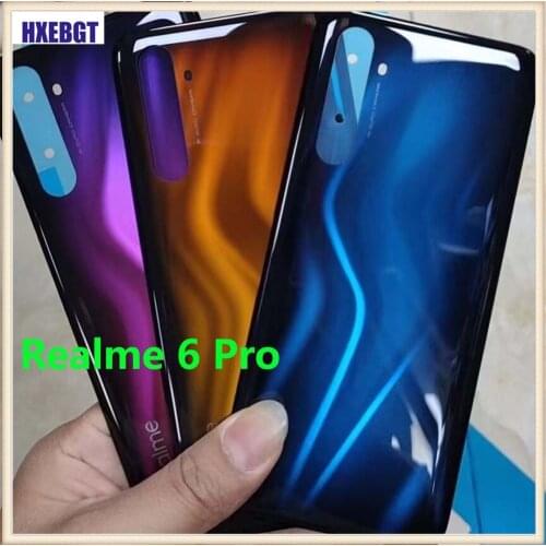 Original or Copy Battery Cover For Oppo realme 6 Pro Rear Back Door Housing Glass Case Spare Parts