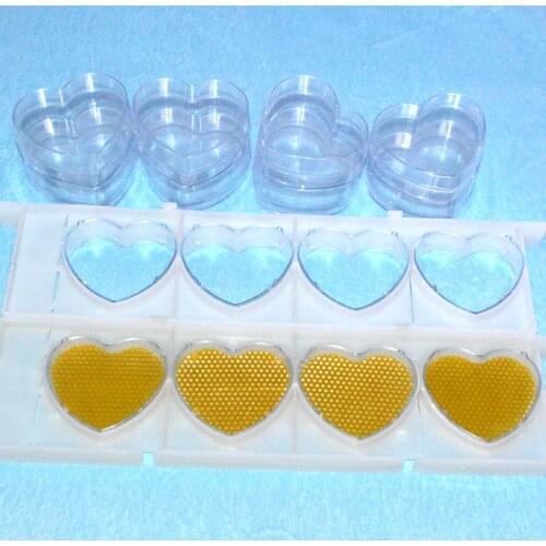 A Complete Heart Combhoney Cassette Kit With 8 Clear Transparent Cassette Boxes Beautiful 250G Capacity Clear Comb Honey Boxes