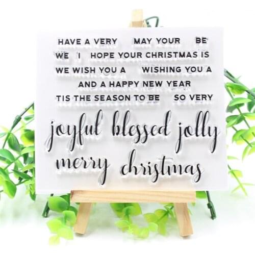 Greetings Transparent Clear Silicone Stamps for DIY Scrapbooking/Card Making/Kids Fun Decoration Supplies 383