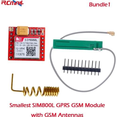 RCmall Smallest SIM800L GPRS GSM Module MicroSIM Card Core Board Quad-band TTL Serial Port FZ1332 FZ1332A