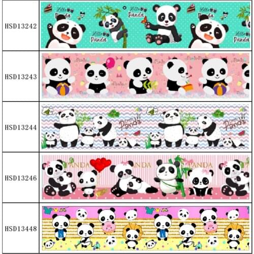 HuangTao 22MM 25MM 38MM 50MM 75mm Printed Pattern on Grosgrain Ribbon for diy ribbon