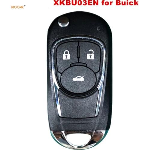 RIOOAK XHORSE XKBU03EN Wired Universal Remote Key Flip 3 Buttons for Buick Style for VVDI VVDI2 Key Tool English Version