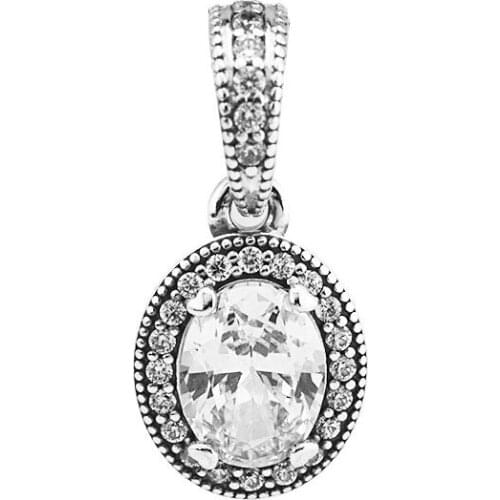 DIY Beads for Jewelry Making Sterling-Silver-Jewelry Vintage Elegance Bead Charms With Clear CZ Silver 925 Berloque Perles Women