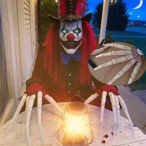 Halloween Articulated Fingers 3D Printed Extensions Halloween Finger Decoration Props Horror Ghost Claw Props Movable Finger