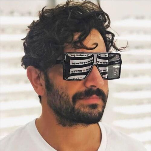 Male Retro Square Sunglasses Summer Travel Beach Sunscreen Black Oversized Sun Glasses Brand Designer Classic Cute Shades Women