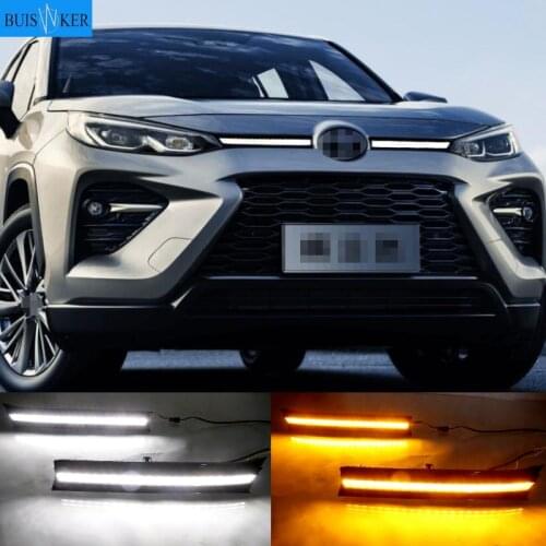 LED Daytime Running Lights Car Engine Cover Decoration Light Turn Signal Lamp For Toyota Wildlander 2020-2021 And Beyond