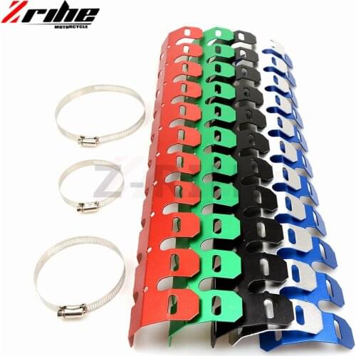 FOR Moto - 49CM Universal Motorcycle Exhaust Muffler Pipe Leg Protector Heat Shield Cover FOR crf 250 CR 125 CR CRF XR XL CRM 8