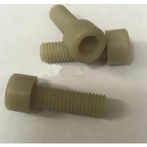 20pcs M5 inner hexagon stigma plastic screw high strength Nylon plus fiberglass screws PA+30%GF 16mm-30mm Length