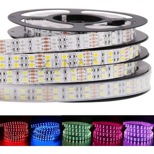 DC 12V 5050 120leds LED Strip IP21 IP67 Waterproof Indoor Lighting RGB Warm White /White LED Light Lamp 5m