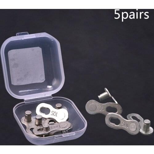 10pcs/box Mountain Bike Chain Buckle Chain Quick Link 678Speed 9 10 11 12 Speed Single Speed Chain Quick Release Carabiner
