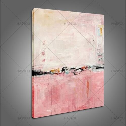 100% Hand Painted Canvas Oil Paintings modern Abstract Pink On Canvas Wall Art Pictures For Living Room chritmas for home Decor