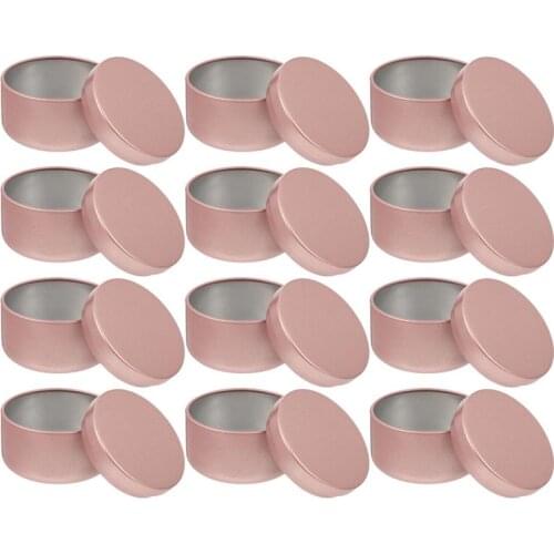 12PCS Candle Tin Travel Tins Round Metal Tins Candle Containers Candle Jars Oil Candle Can Solid Aromatherapy Sealed Metal Can