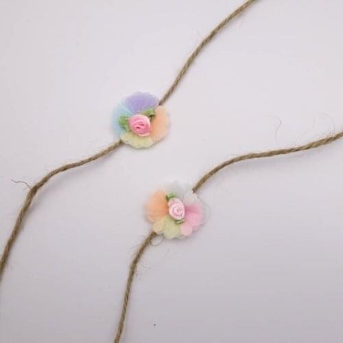 2pcs/lot Handcraft Chiffon with Small Flower Headband Baby Girl Headwear Hair Decoration Shower Gift Newborn Photography Props