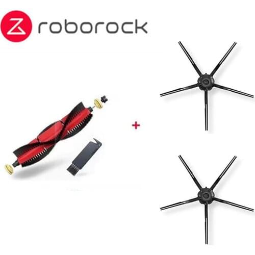 Roborock S6 S50 s5max s6max V S4 E4 vacuum cleaning machine accessories: removable main brush, Pentagon side brush