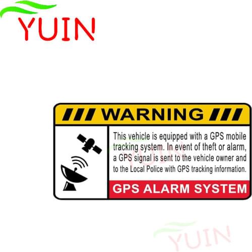 Cars Styling GPS ALARM SYSTEM Warning Mark Car Sticker Auto Accessories PVC Bumper Window Decoration Waterproof Decal 13*6cm