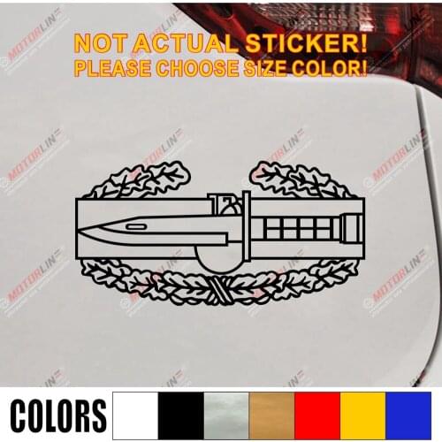 Combat Action Badge CAB Decal Sticker Car Vinyl Army pick size color die cut no background