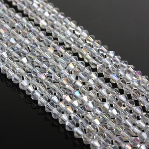 4MM AB Crystal Bicone Faceted Glass Beads String Bicone Spacer Bead Bracelet Necklace Jewelry Material 720pcs/lot