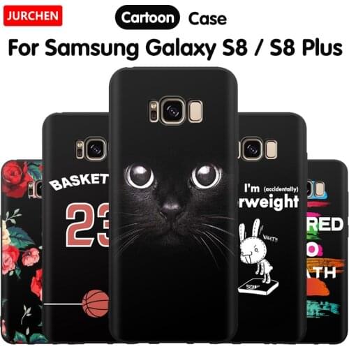 JURCHEN Case For Samsung Galaxy S8 Case Silicone Cartoon Soft TPU Back Cover S 8 For Samsung Galaxy S8 Plus S8Plus Phone Case