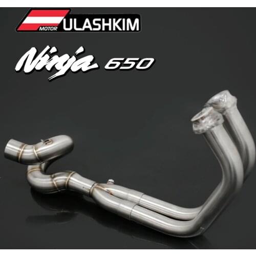 Motorcycle Exhaust Muffler Middle Pipe Full System For kawasaki ER6N ER6F NINJA650R ninja650 Z650 2017 2018 2019 2020 Exhaust
