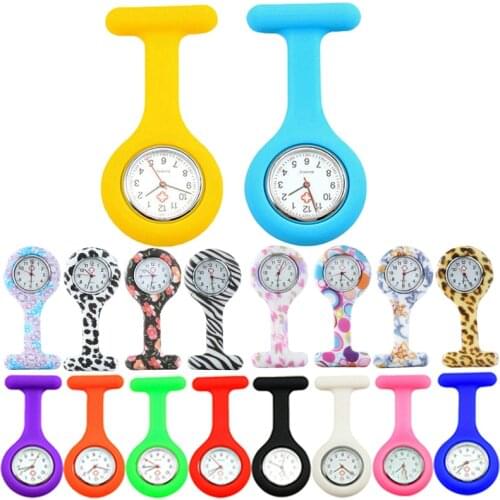 Hot Sell Fashion Pocket Watches Silicone Nurse Watch Brooch Tunic Fob Watch With Free Battery Doctor Medical reloj de bolsillo