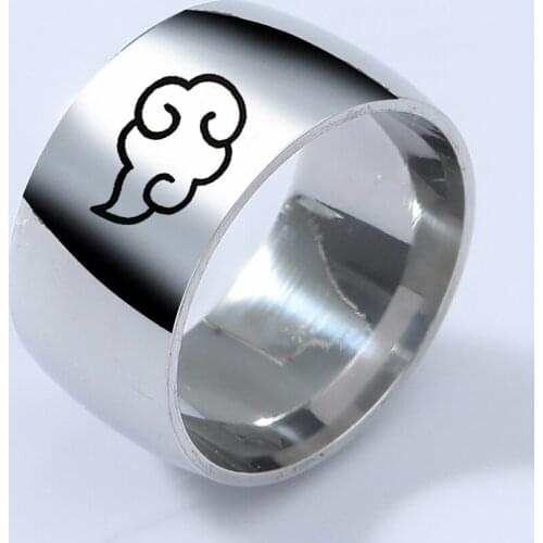 Anime Cosplay Cloud Rings Japanese Style Animation Cosplay Ring Stainless Steel Jewelry Titanium Steel Mens Rings