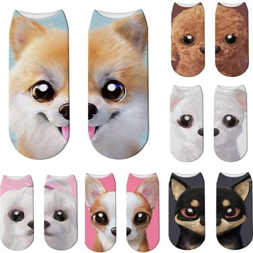 Women Lovely Cat Cartoon 3d Printing Socks Fashion Unisex men Animal printed cotton Low Ankle happy socks women HOT Sale 7S-DW03