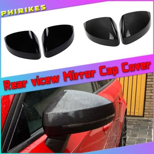 Pair for Audi A3 S3 8V RS3 Side Wing Mirror Covers Caps (Carbon Look) 2017 Replace 2015 2016 2018 2013 2014 2019