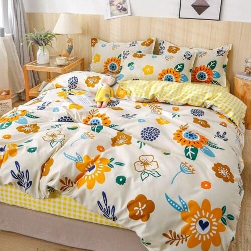 Kuup King Size Bedding Set Double Sheets Soft Four-piece Bed Sheet Set Duvet Cover Queen Size Comforter Sets For Home For Adult