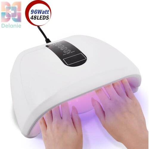 Nail Lamp Gel Varnishing 96W With 48 LED UV All Glue Polishing For Home Manicure Pedicure Painless Mode Set Curing Gule Tools