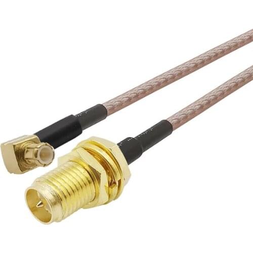 SMA to MCX RF Cable RP-SMA Female to MCX Male Wire Terminal FPV Antenna Adapter MCX Plug Right Angle to rp-sma RG316 Cable