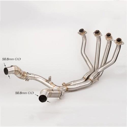 Motorcycle Modified Exhaust Pipe Muffler 2010-2018 Z1000 Front Section Z1000 Dual Exhaust Front Section