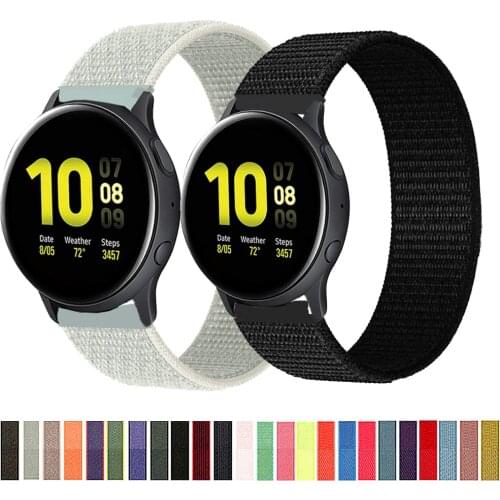 20mm/22mm band For Galaxy Watch active 2/3 45mm/46mm/42mm Samsung Gear S3 Frontier Nylon Bracelet Huawei watch GT 2 2e pro strap