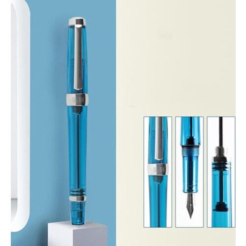 New negative pressure pen business office transparent color resin student with pen expensive tip on a second